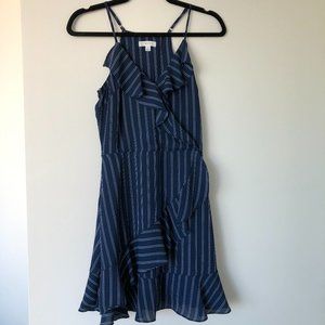 Navy and White Striped Flowy Dress
